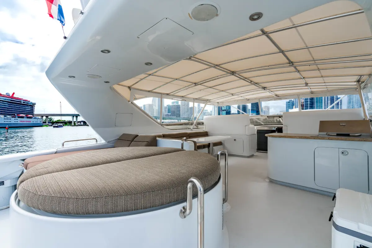 105ft Aqua Yacht Miami galley kitchen below deck