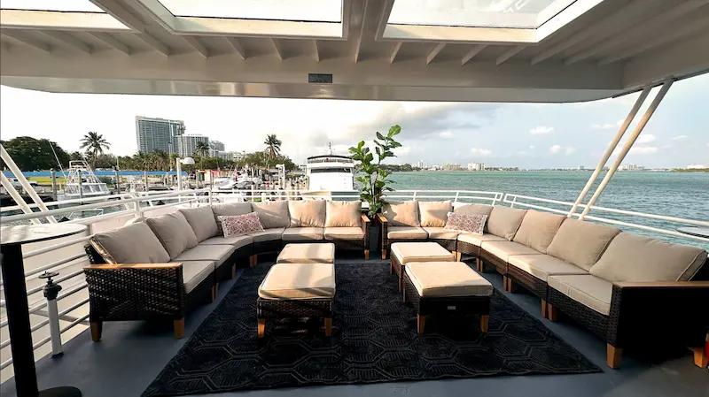 Stella Starship open sky deck lounge VIP events