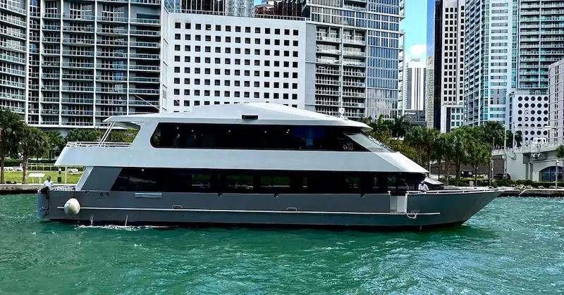 Stella Starship yacht sunset cruise on Biscayne Bay