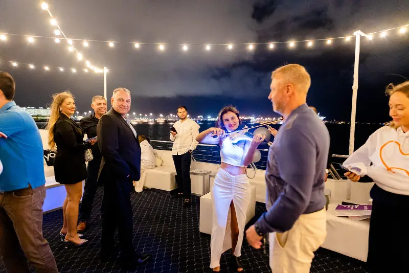 Venetian Lady yacht interior reception Miami