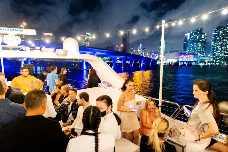 Venetian Lady yacht dance floor Miami yacht party