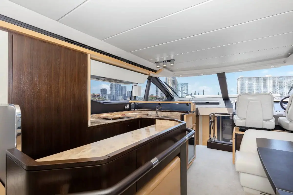 70ft Azimut 68 Flybridge yacht charter Miami exterior profile