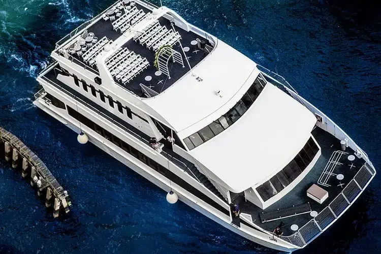 Biscayne Lady lounge level dance floor Miami yacht party