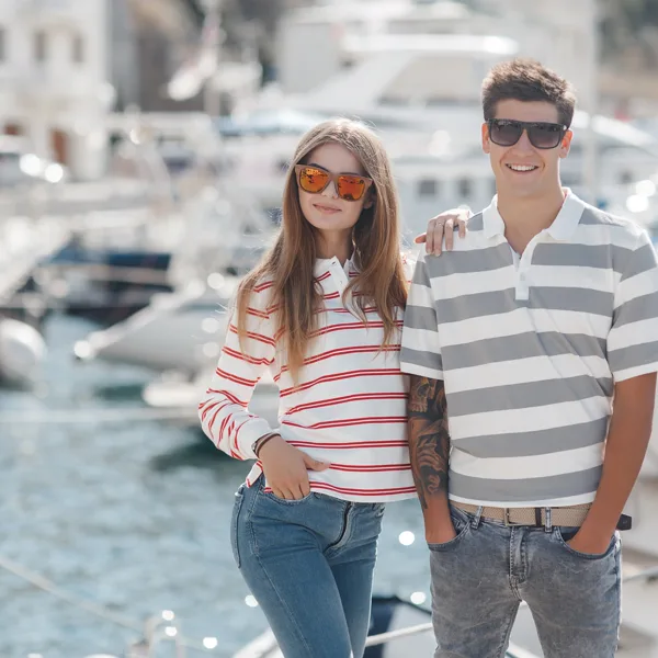 Honeymoon yacht charter cruising Biscayne Bay at golden hour