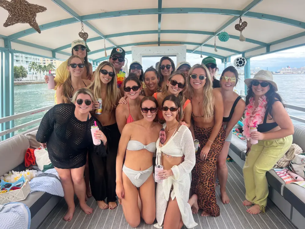 35ft Moana Flow Boat Miami bachelorette party cruise group near South Beach