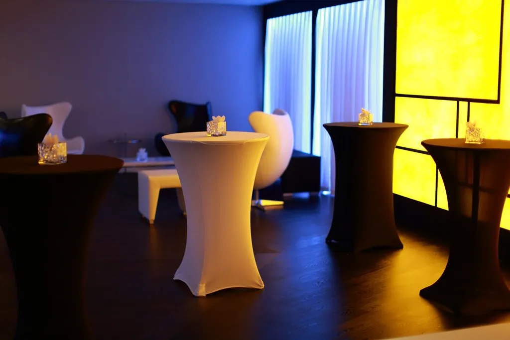 Aft reception coffee bar area on Sea Yacht perfect for a high-end corporate yacht charter or yacht party rental in Miami
