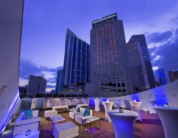 Spacious forward sky deck on the Sea Yacht ideal for a premier private yacht rentals and charter boat rental in Miami