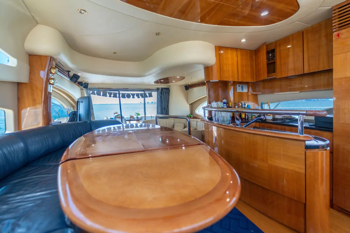 65ft Sea La Vie Azimut Flybridge Miami deck entertaining for private events