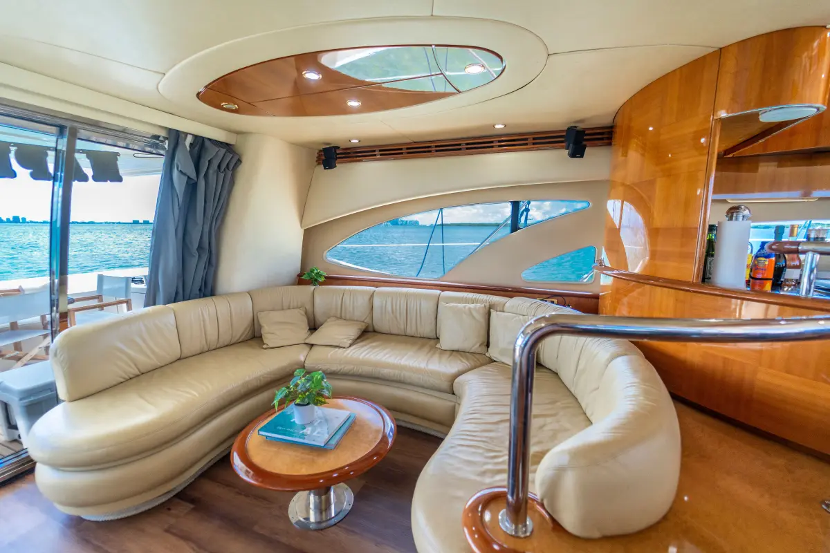 65ft Sea La Vie Azimut Flybridge Miami swim platform on Biscayne Bay