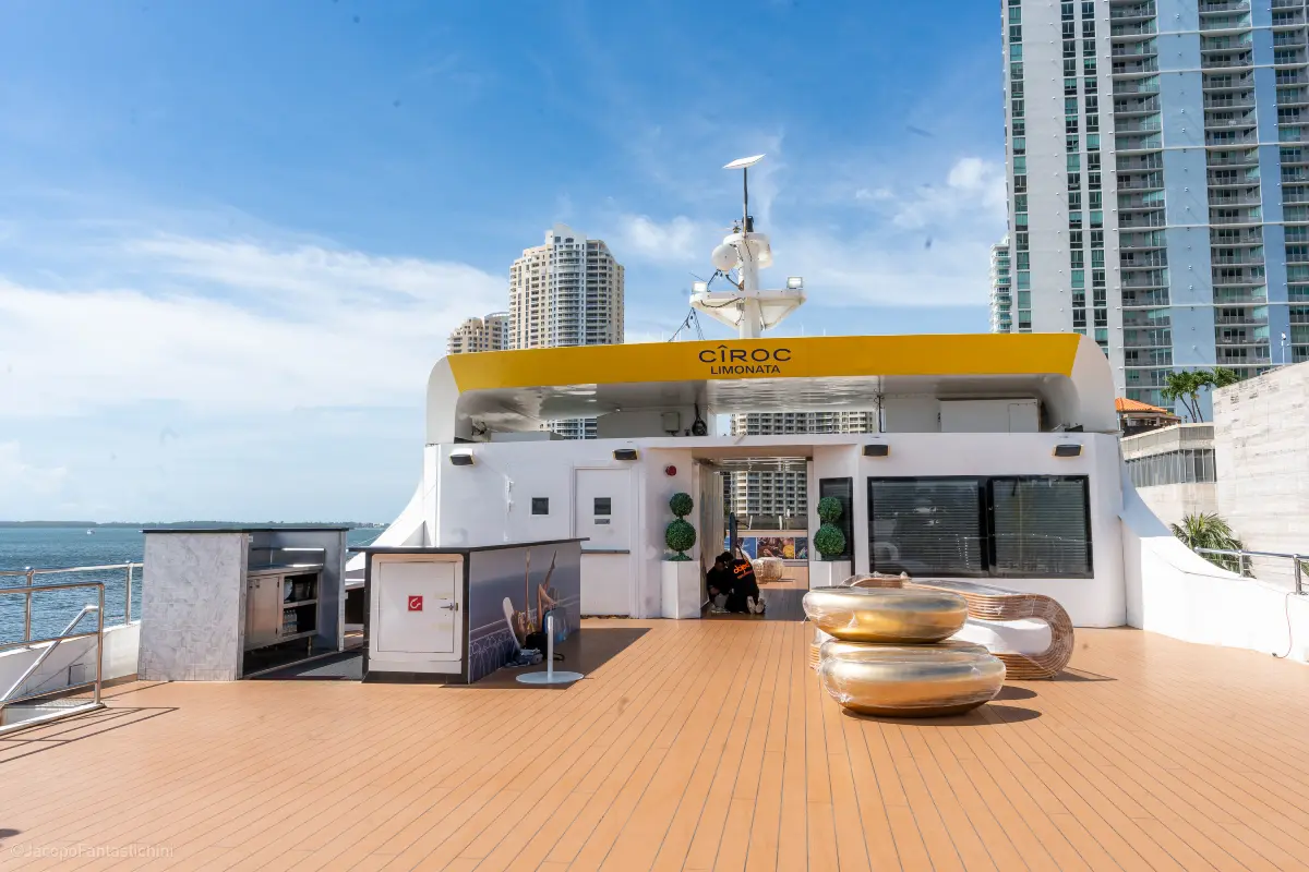 Bachelorette party cruise celebrations on the spacious decks of the Sea Yacht in Miami