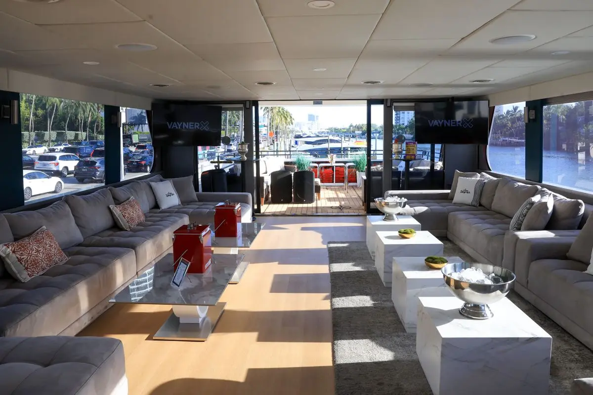 Stellar Yacht Miami aerial exterior view luxury yacht charter