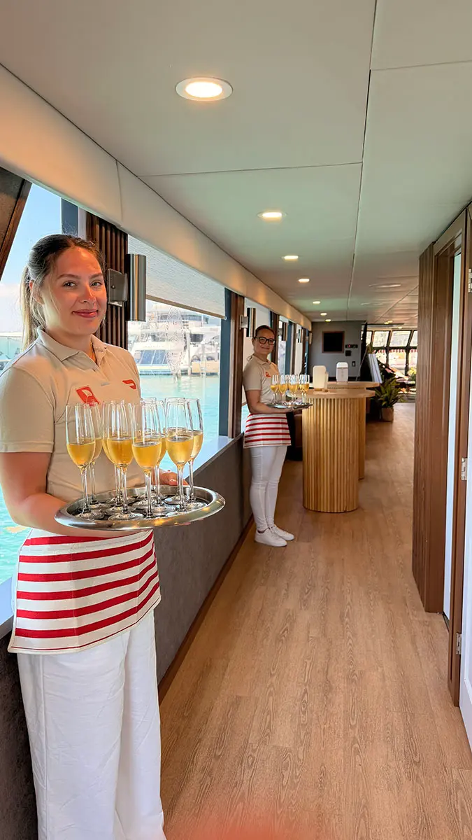 Stellar Yacht Miami air-conditioned interior saloon lounge area