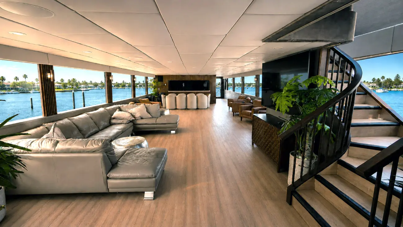 Stellar Yacht Miami side profile yacht rental private event