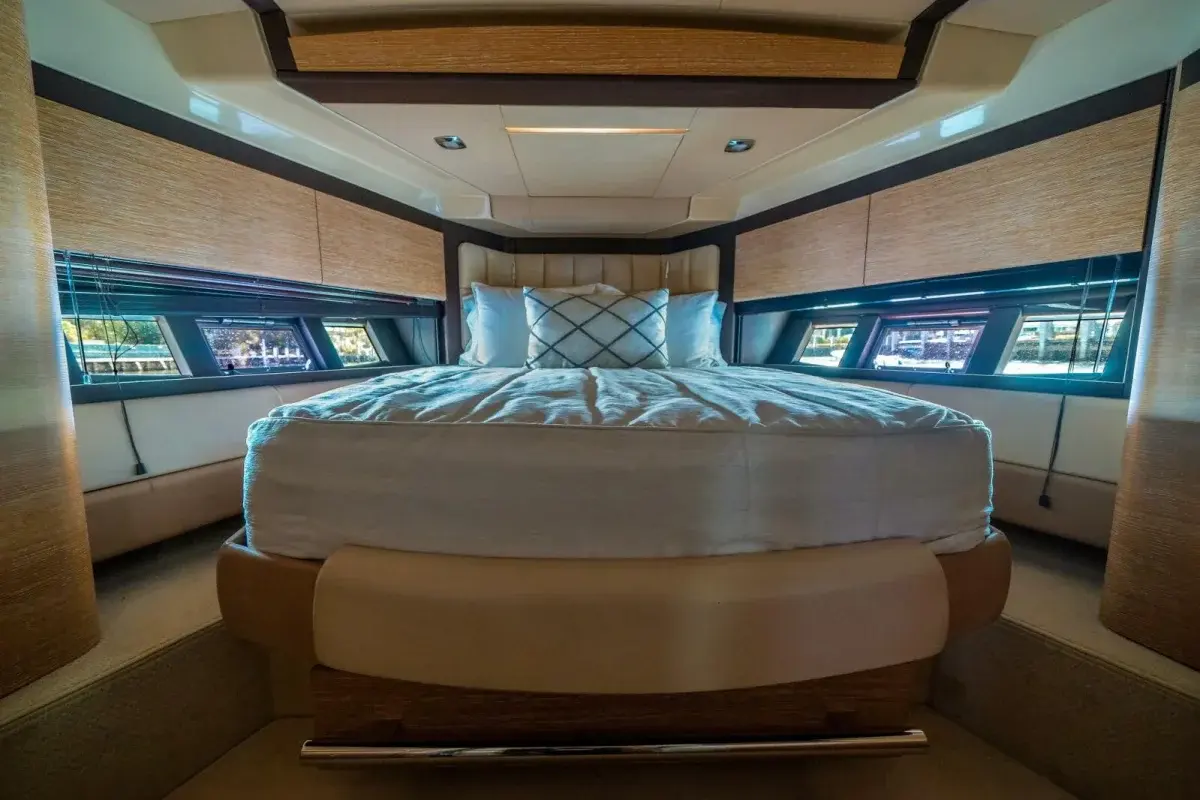68ft Warrior II Azimut Miami private stateroom cabin with luxury finishes