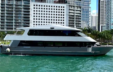 Stella Starship corporate VIP yacht Miami for business events and executive charters up to 120 guests